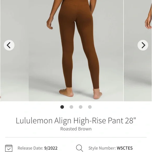 Lululemon Align High-Rise Pant 28" Roasted Brown Size 2 - Picture 8 of 8